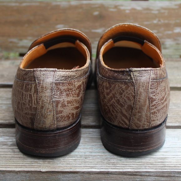 Rare, 1980s Vintage Loake Loafer, Gray Antelope/Kudu Hide, Made in England, 8 UK - Picture 7 of 12